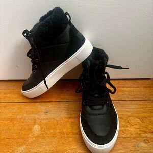 UGG Black Lace Up Boots